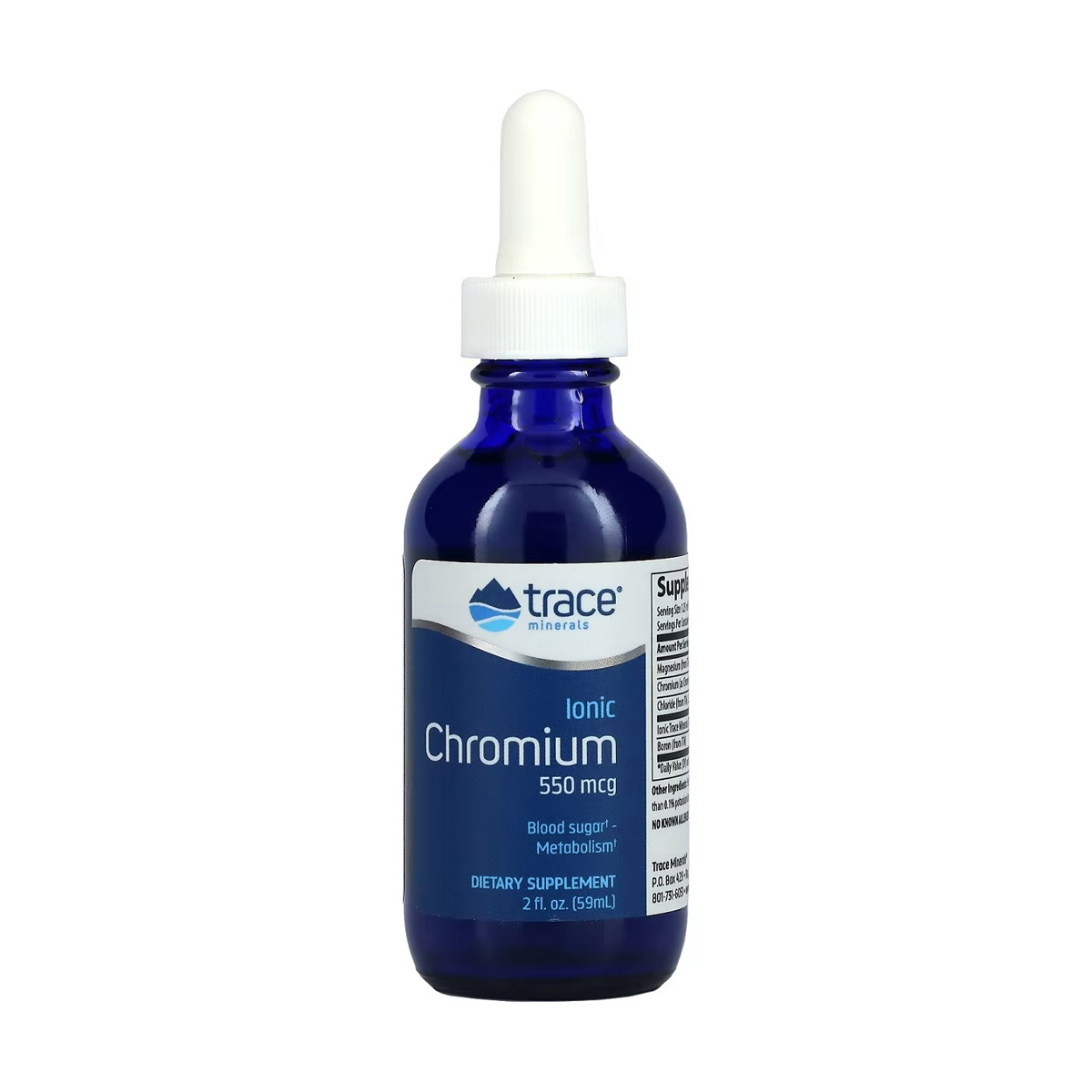 Хром іонний Trace Minerals Ionic Chromium 550 мкг, в краплях, 59 мл